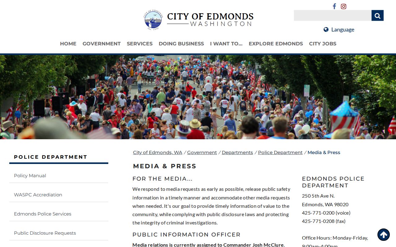 Edmonds Police booking-photo policy for Snohomish County arrest records